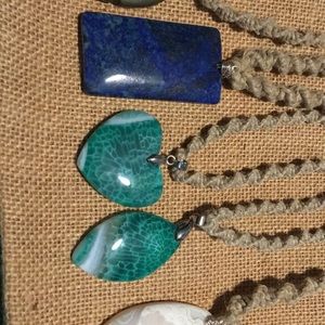 Home made hemp necklaces